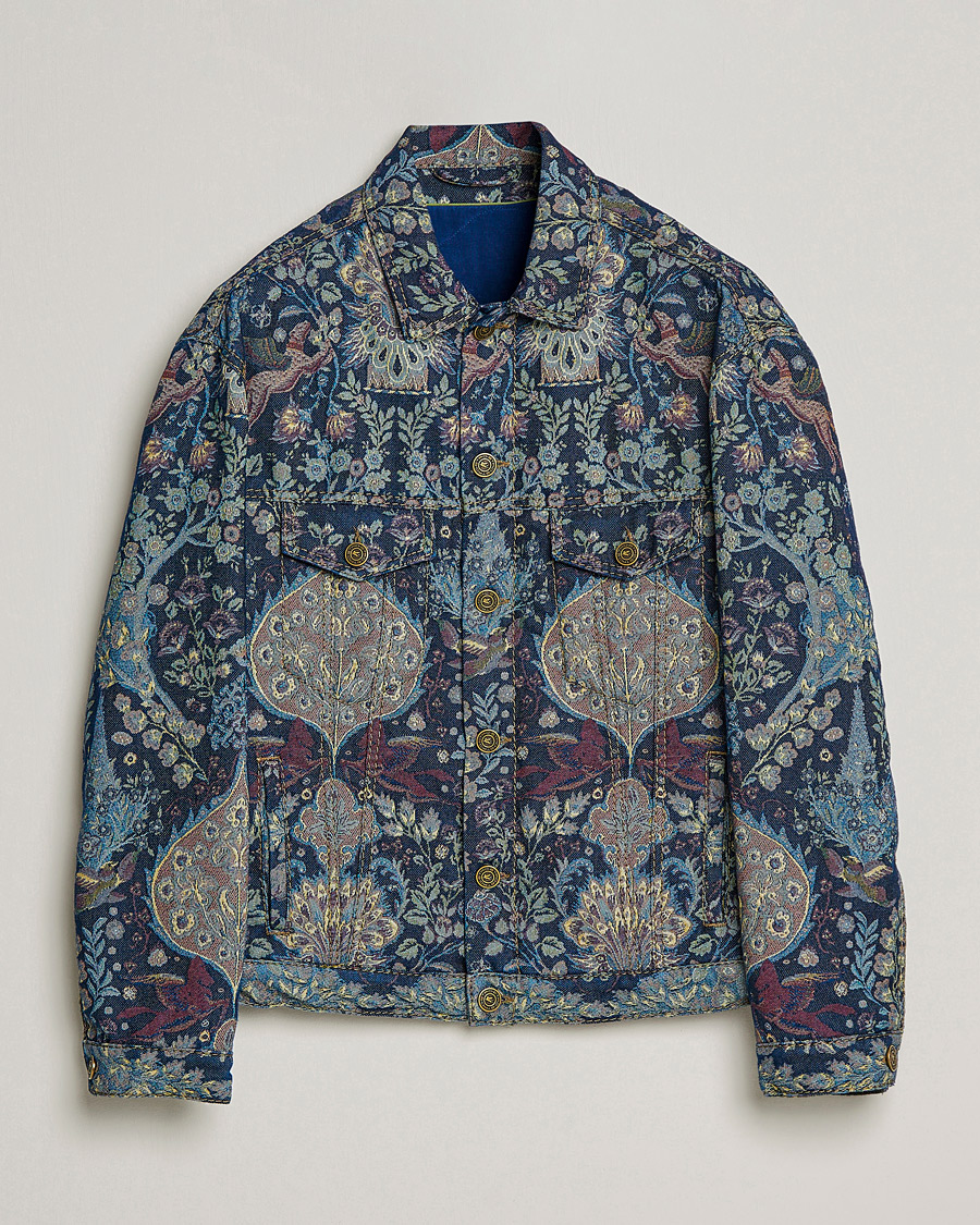 Heren | Jassen | Etro | Embroidered Denim Jacket Dark Blue