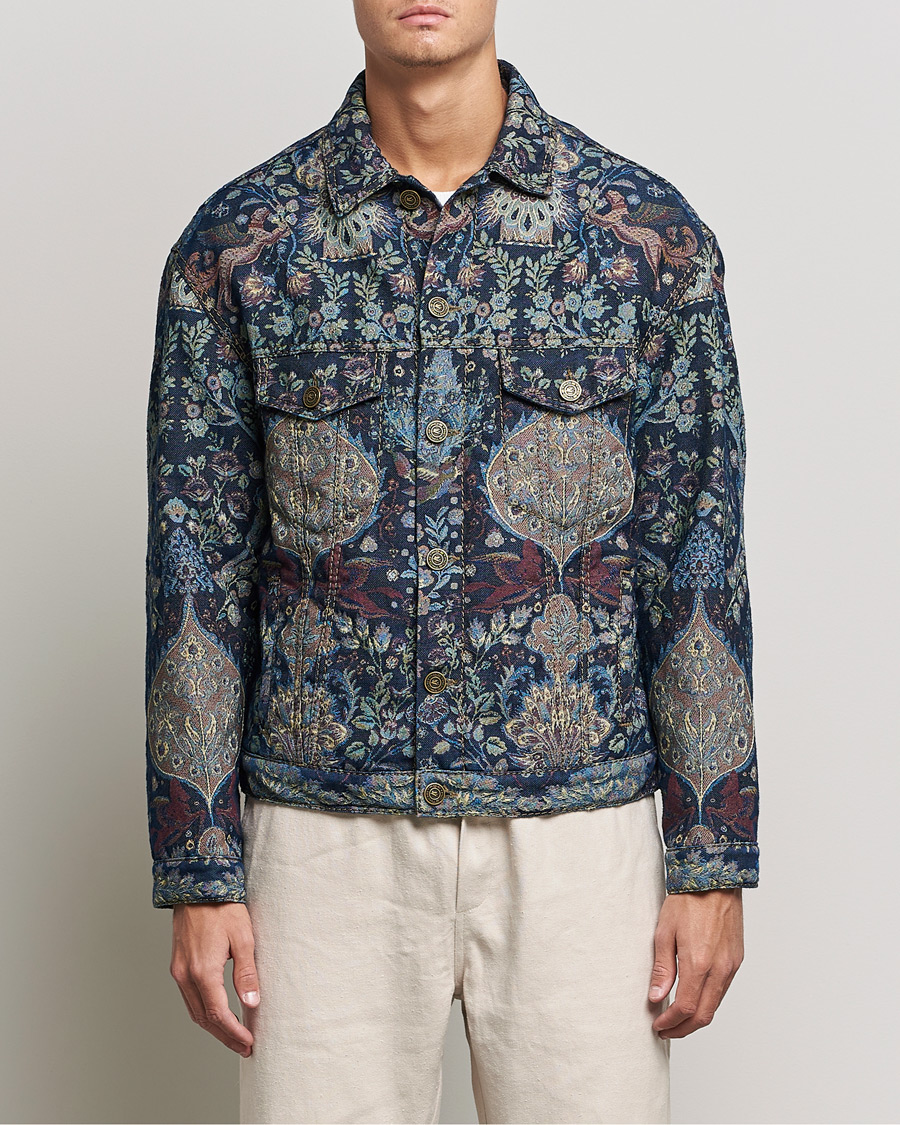 Heren | Jassen | Etro | Embroidered Denim Jacket Dark Blue
