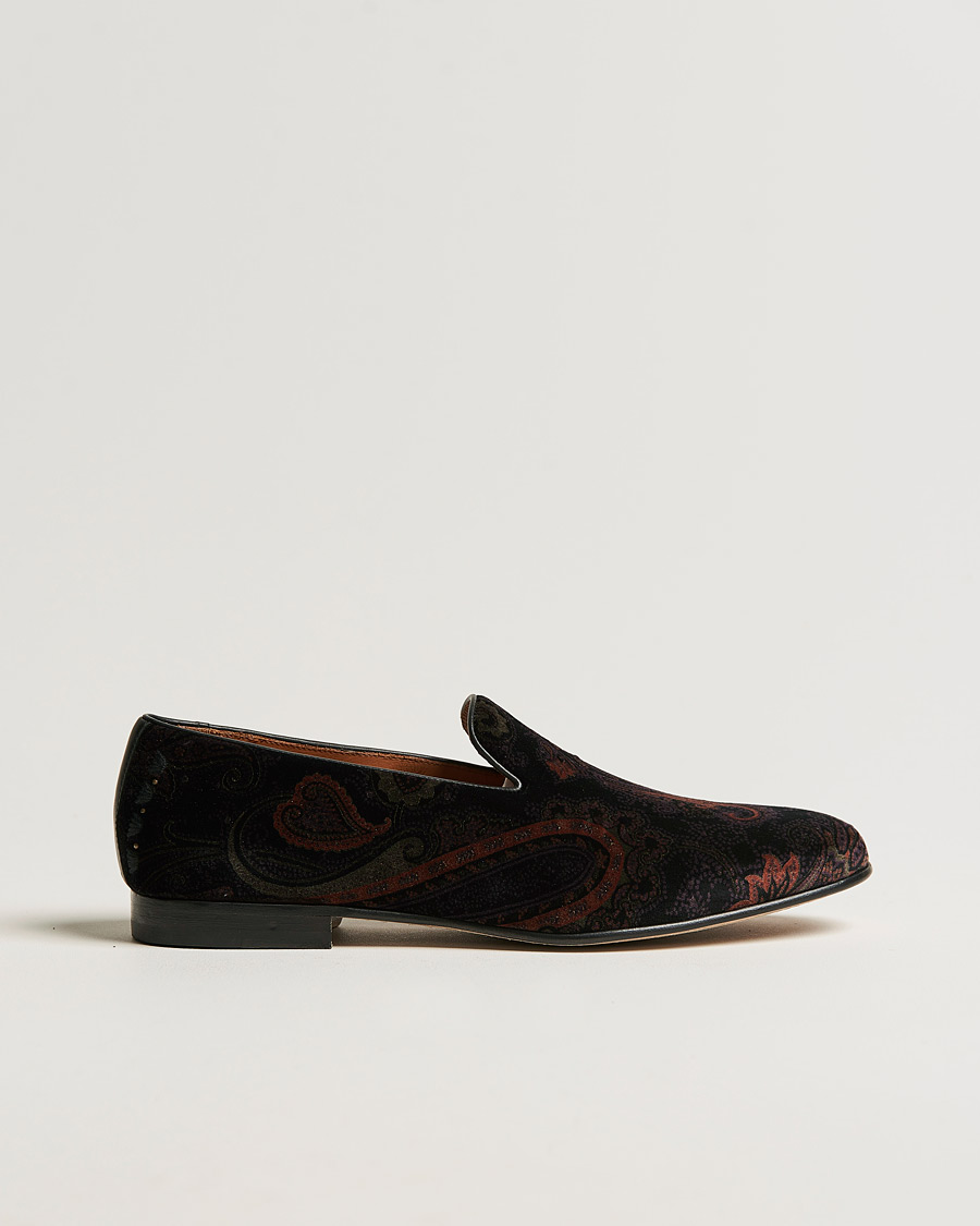 Heren | Etro Printed Slippers Black | Etro | Printed Slippers Black