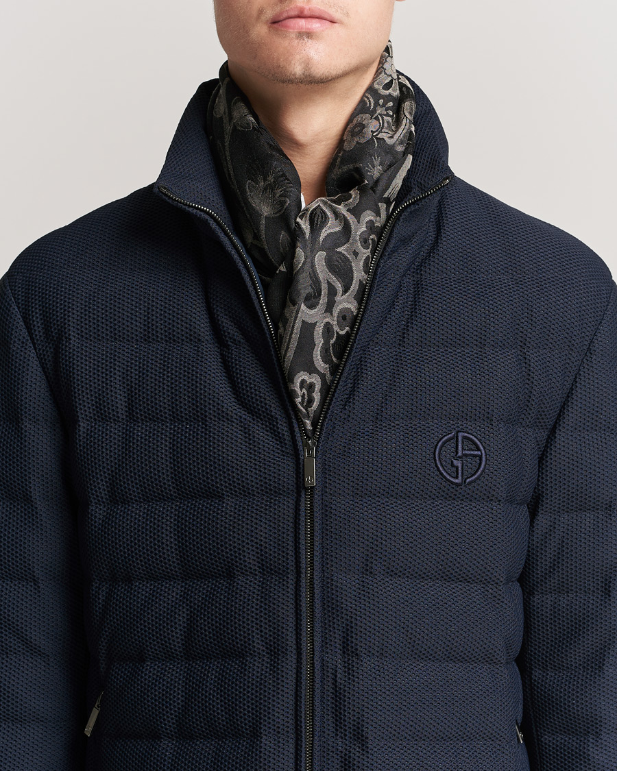 Heren | Etro Floral Jacquard Scarf Black | Etro | Floral Jacquard Scarf Black