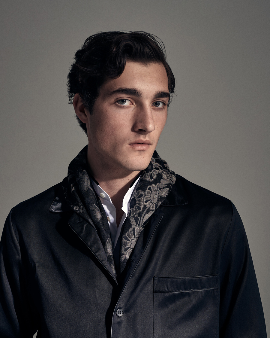 Heren | Etro Floral Jacquard Scarf Black | Etro | Floral Jacquard Scarf Black