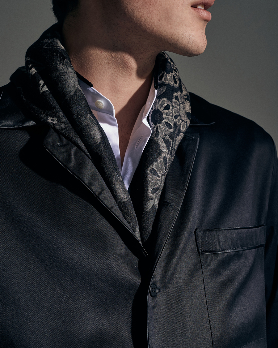 Heren | Etro Floral Jacquard Scarf Black | Etro | Floral Jacquard Scarf Black
