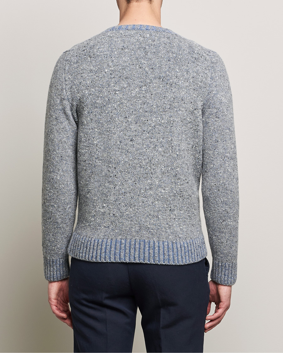 Heren | Truien | Inis Meáin | Wool/Cashmere Crew Neck Grey/Blue