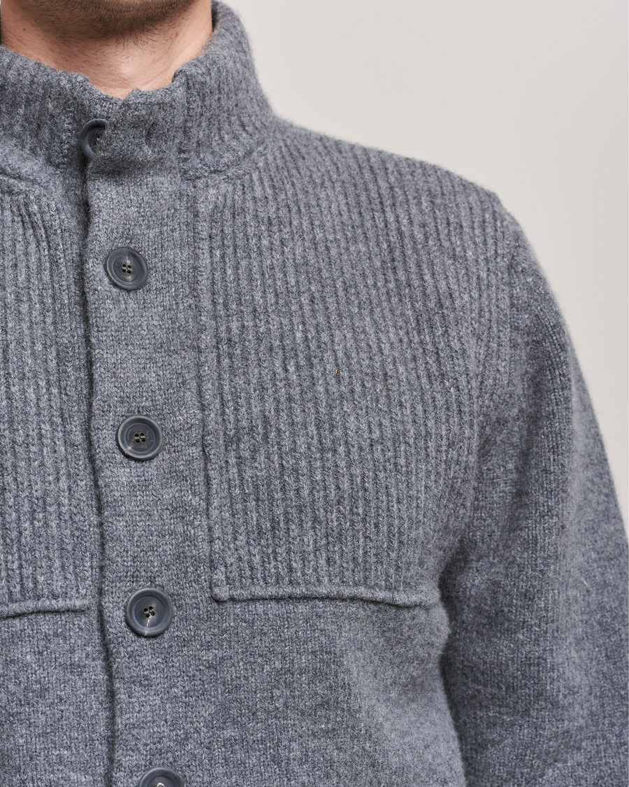 Heren | Truien | Inis Meáin | Heavy Wool Cardigan Grey