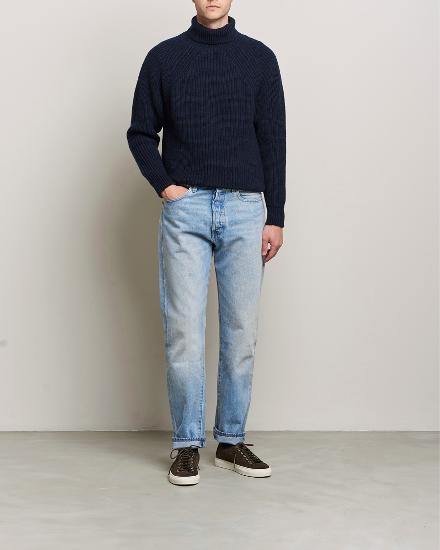 Homme | Pulls Et Tricots | Inis Meáin | Wool/Cashmere Boatbuilder Turtleneck Navy