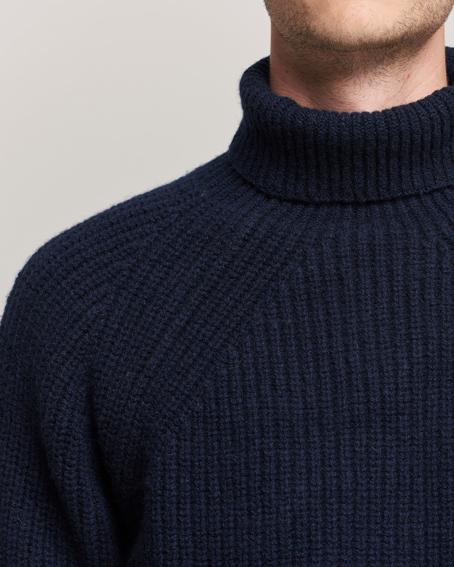 Homme | Pulls Et Tricots | Inis Meáin | Wool/Cashmere Boatbuilder Turtleneck Navy