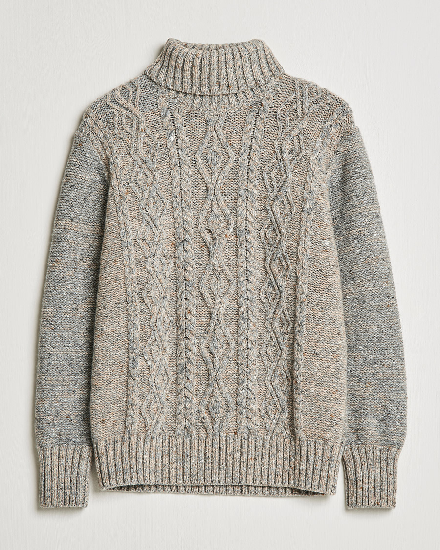 Homme | Pulls Et Tricots | Inis Meáin | Wool/Cashmere Aran Turtleneck Grey