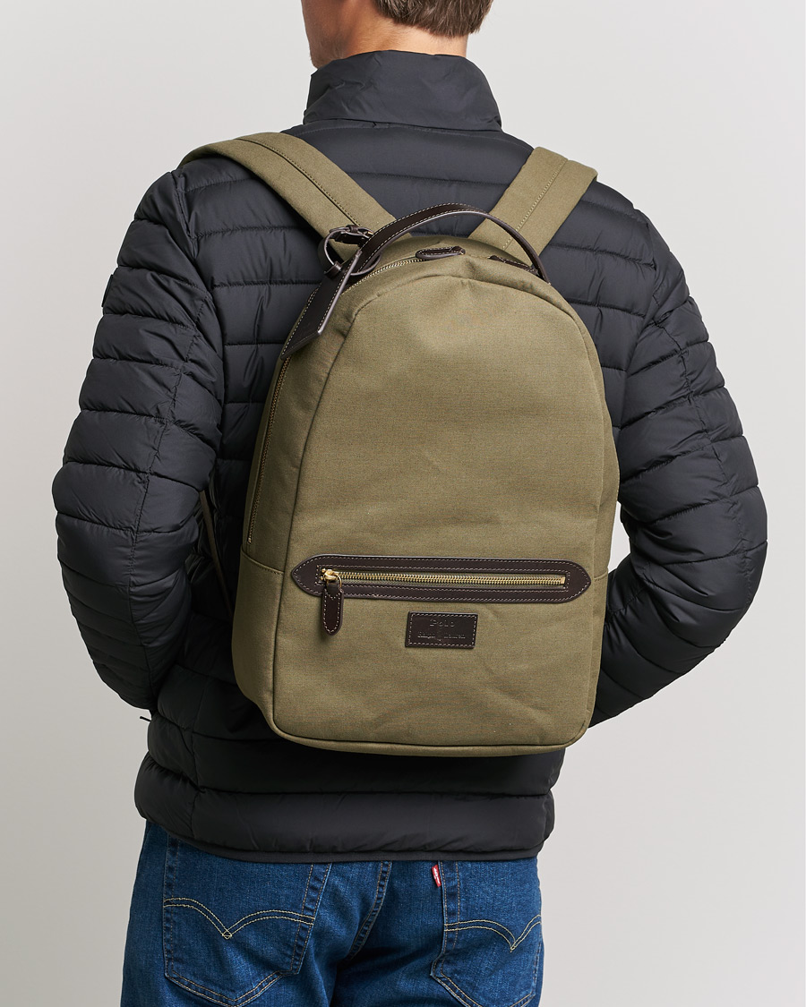 Homme | Polo Ralph Lauren Canvas Backpack Defender Green | Polo Ralph Lauren | Canvas Backpack Defender Green