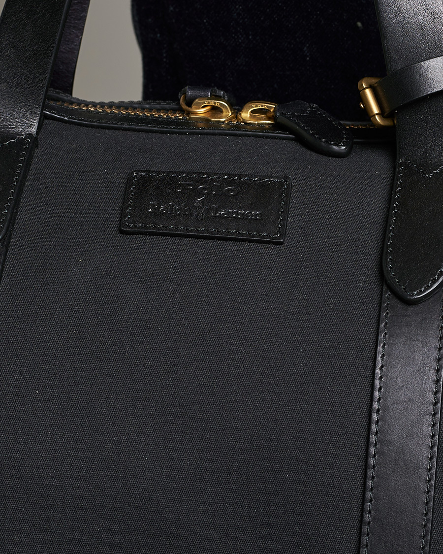 Homme | Polo Ralph Lauren Canvas/Leather Dufflebag Black | Polo Ralph Lauren | Canvas/Leather Dufflebag Black