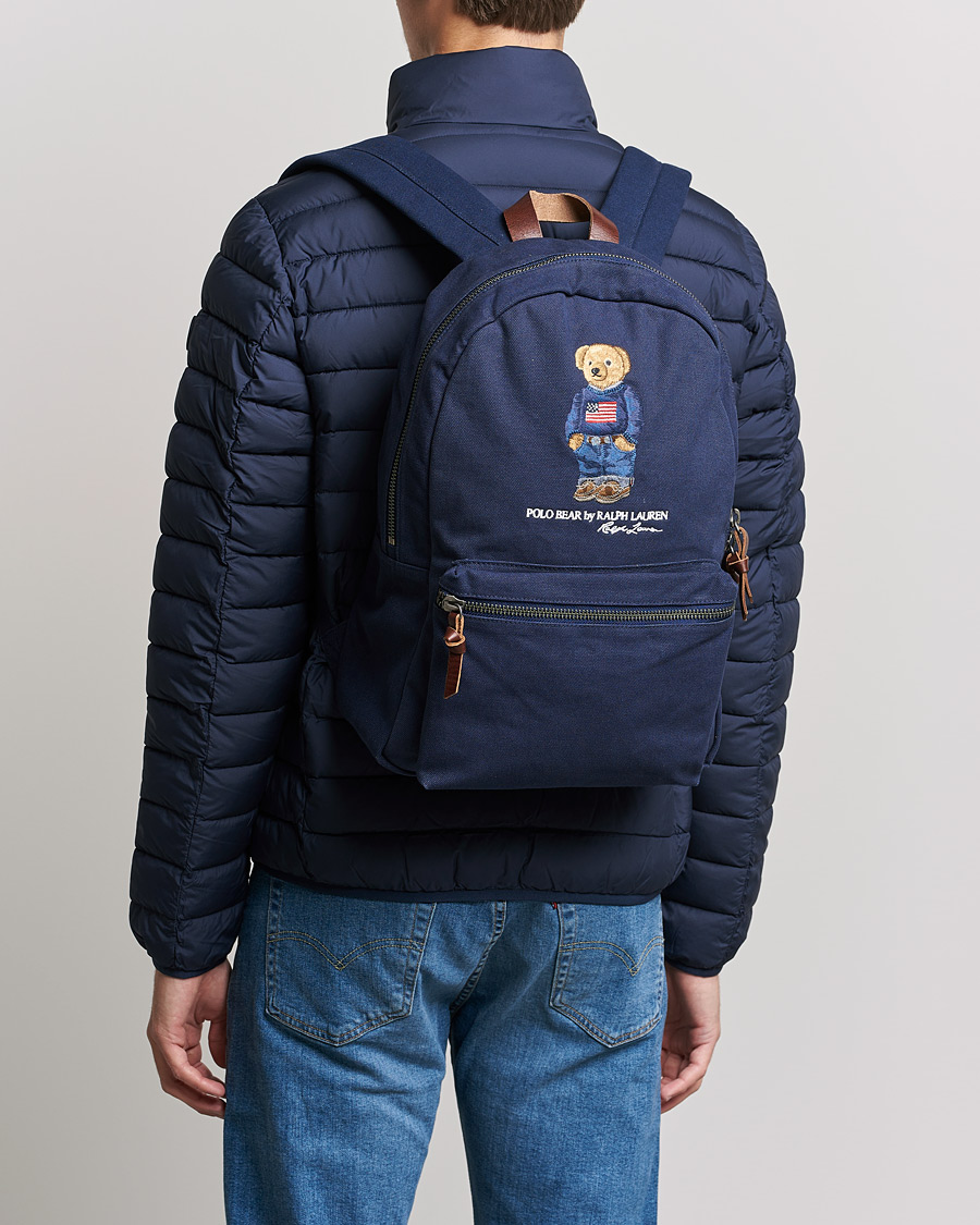 Homme | Polo Ralph Lauren Bear Canvas Backpack Navy | Polo Ralph Lauren | Bear Canvas Backpack Navy