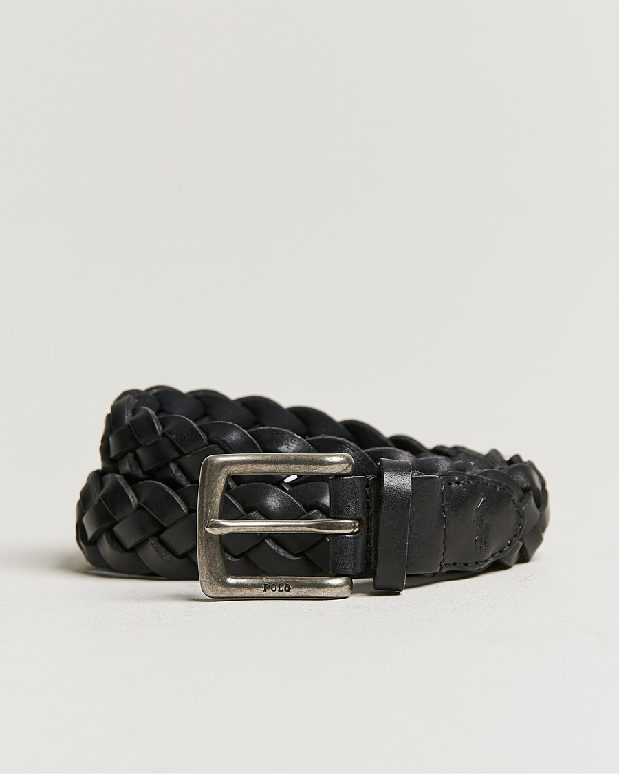 Heren | Polo Ralph Lauren Wide Braided Belt Black | Polo Ralph Lauren | Wide Braided Belt Black