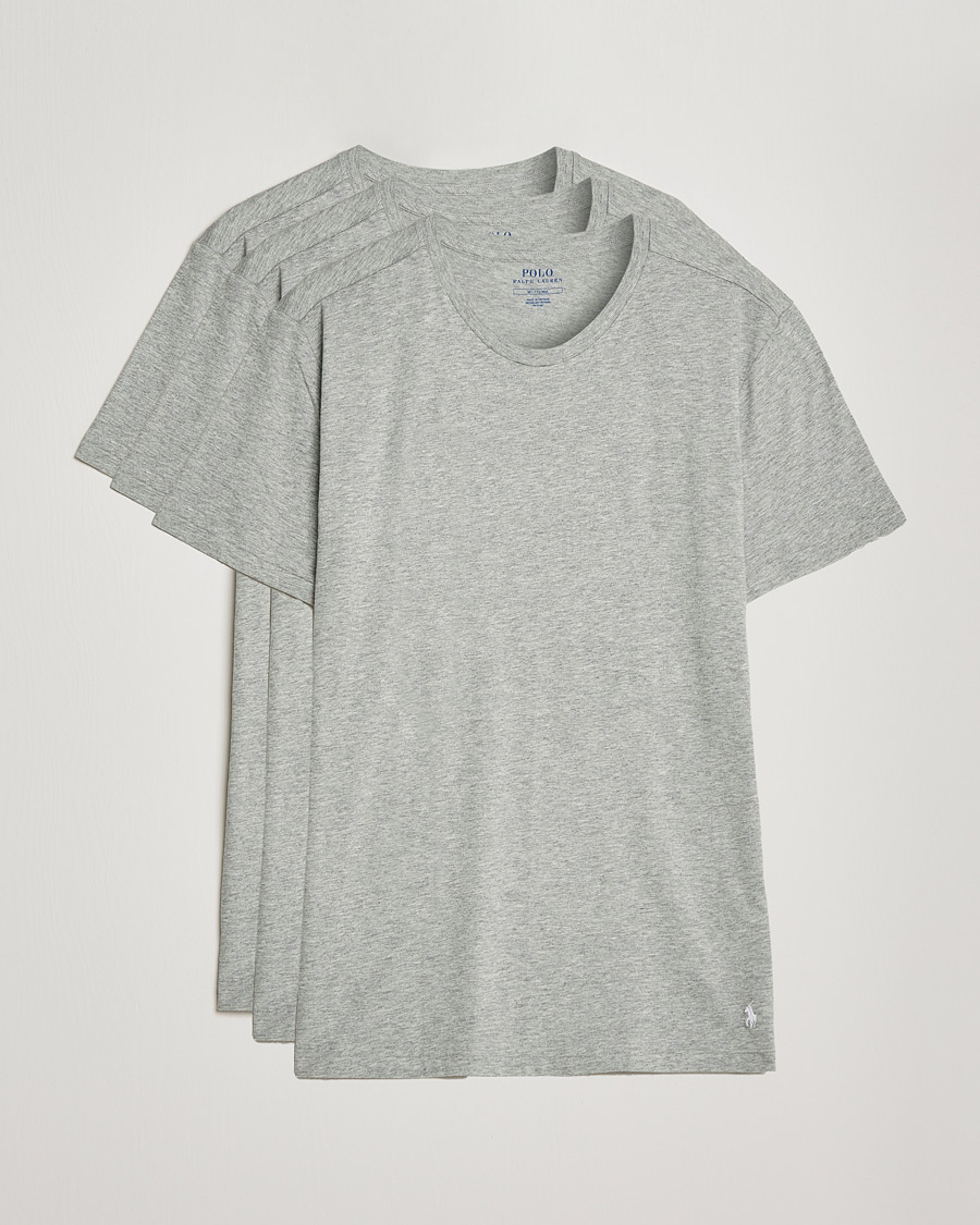 Heren | T-shirts | Polo Ralph Lauren | 3-Pack Crew Neck T-Shirt Andover Heather