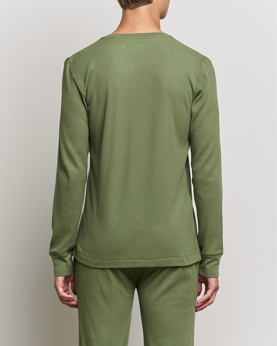 Heren | T-shirts | Polo Ralph Lauren | Waffle Long Sleeve Crew Neck Army Olive
