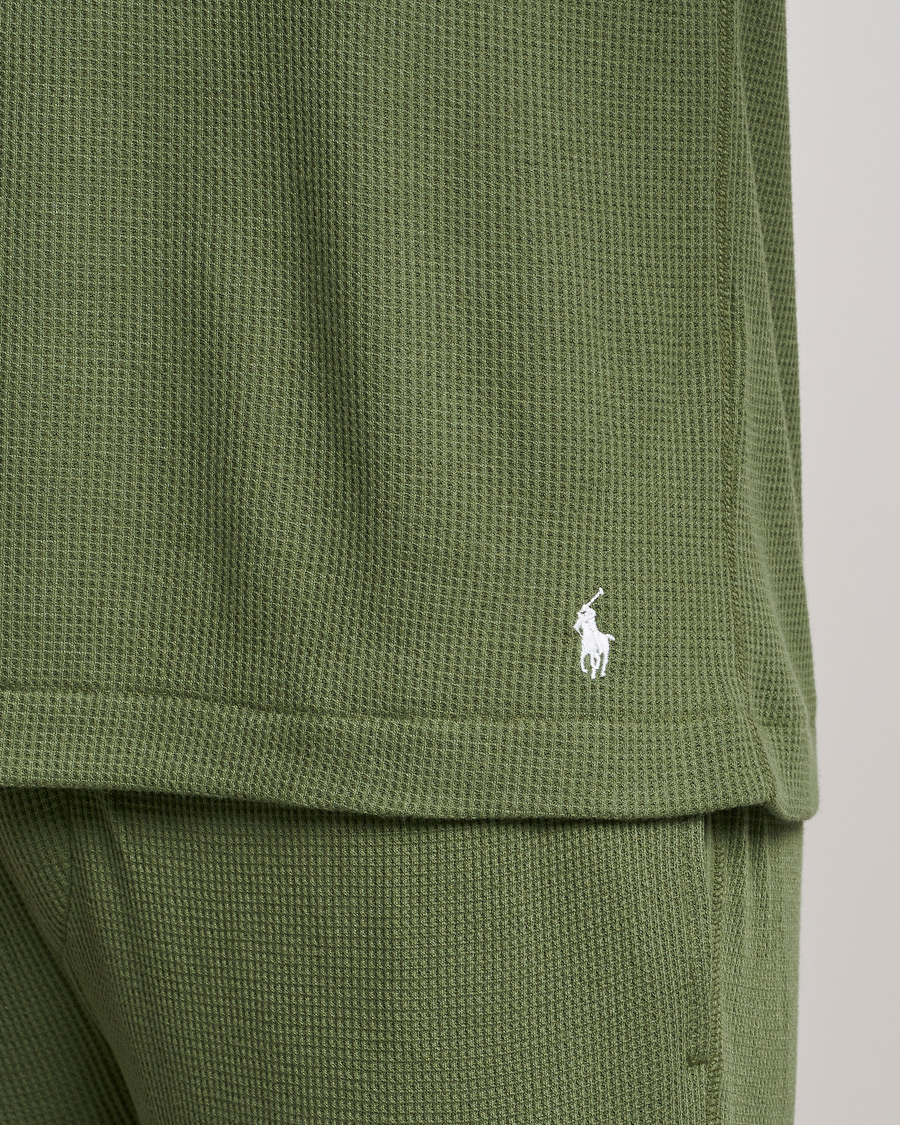 Heren | T-shirts | Polo Ralph Lauren | Waffle Long Sleeve Crew Neck Army Olive
