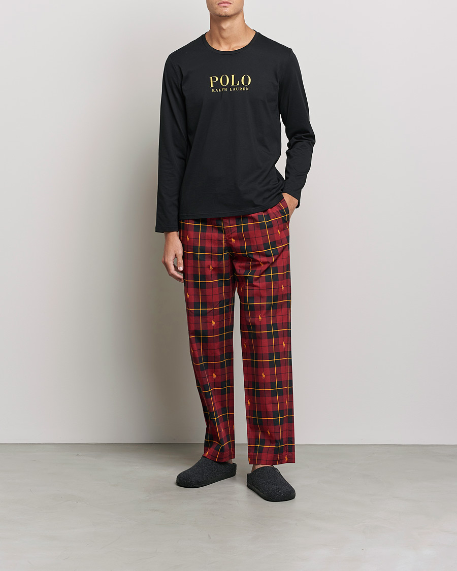Homme | Peignoirs Et Pyjamas | Polo Ralph Lauren | Cotton Checked Pyjama Set Black/Red