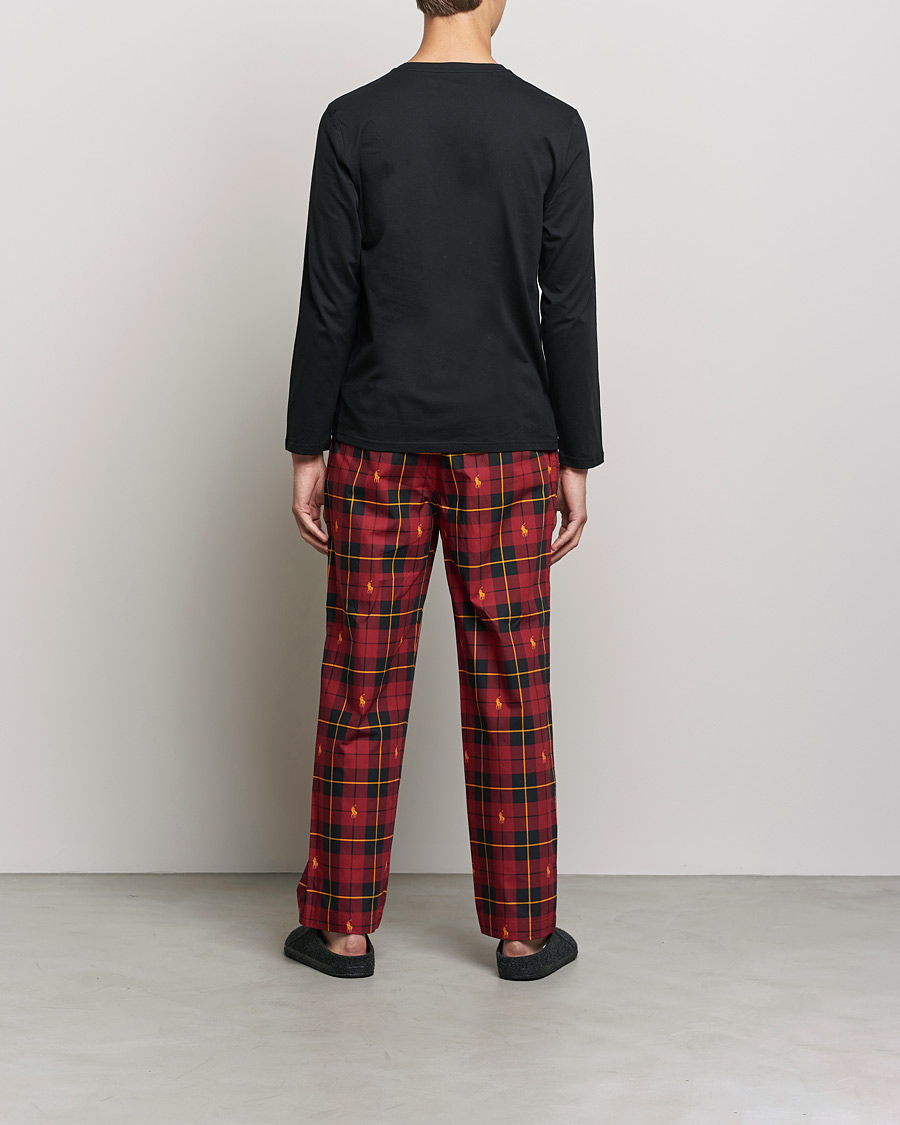 Homme | Peignoirs Et Pyjamas | Polo Ralph Lauren | Cotton Checked Pyjama Set Black/Red