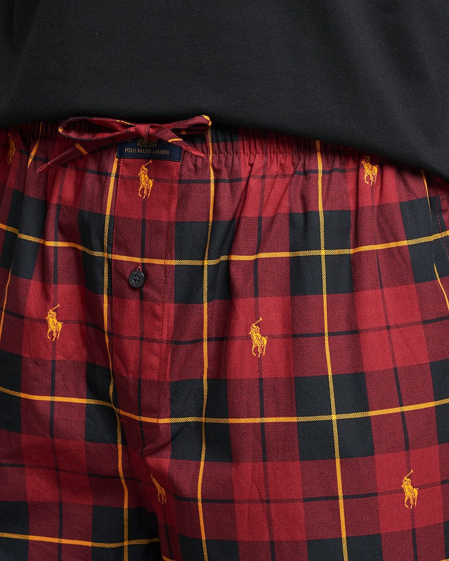 Homme | Peignoirs Et Pyjamas | Polo Ralph Lauren | Cotton Checked Pyjama Set Black/Red