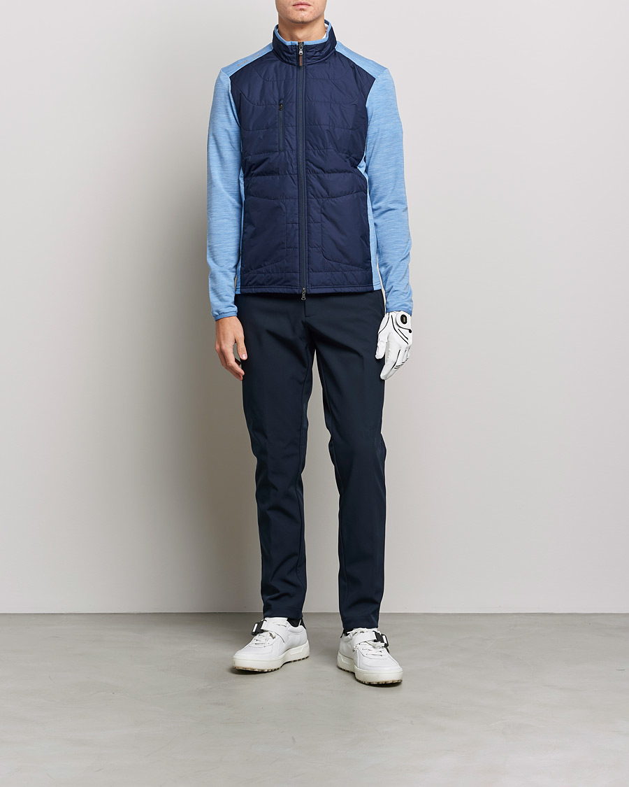 Homme | Pulls Et Tricots | RLX Ralph Lauren | Performance Wool Full Zip Hybrid Sweater Navy/Blue