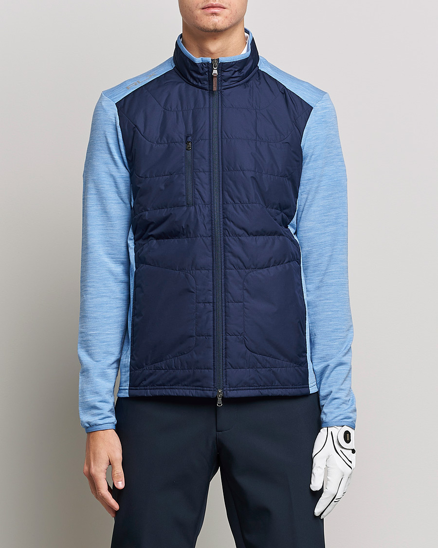 Homme | Pulls Et Tricots | RLX Ralph Lauren | Performance Wool Full Zip Hybrid Sweater Navy/Blue