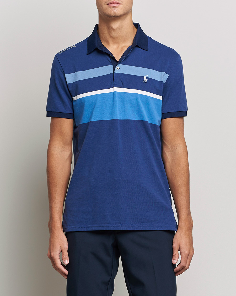 Homme | Polos | RLX Ralph Lauren | Performance Striped Polo Navy Multi
