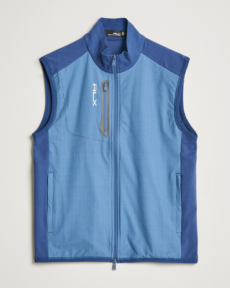 Homme | Manteaux Et Vestes | RLX Ralph Lauren | Techy Terry Vest Light Navy Houndstooth