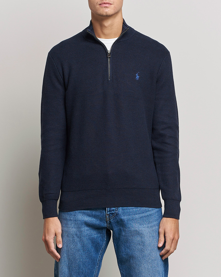 Heren | Truien | Polo Ralph Lauren | Textured Half-Zip Navy Heather