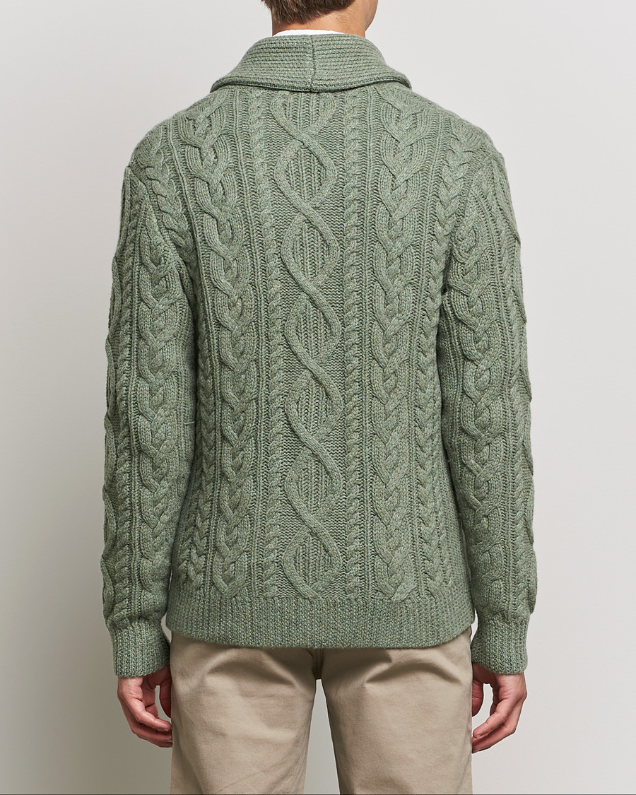 Homme | Pulls Et Tricots | Polo Ralph Lauren | Wool/Cashmere Structured Cardigan Sage Blue Heather