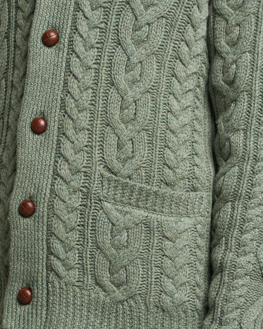 Homme | Pulls Et Tricots | Polo Ralph Lauren | Wool/Cashmere Structured Cardigan Sage Blue Heather
