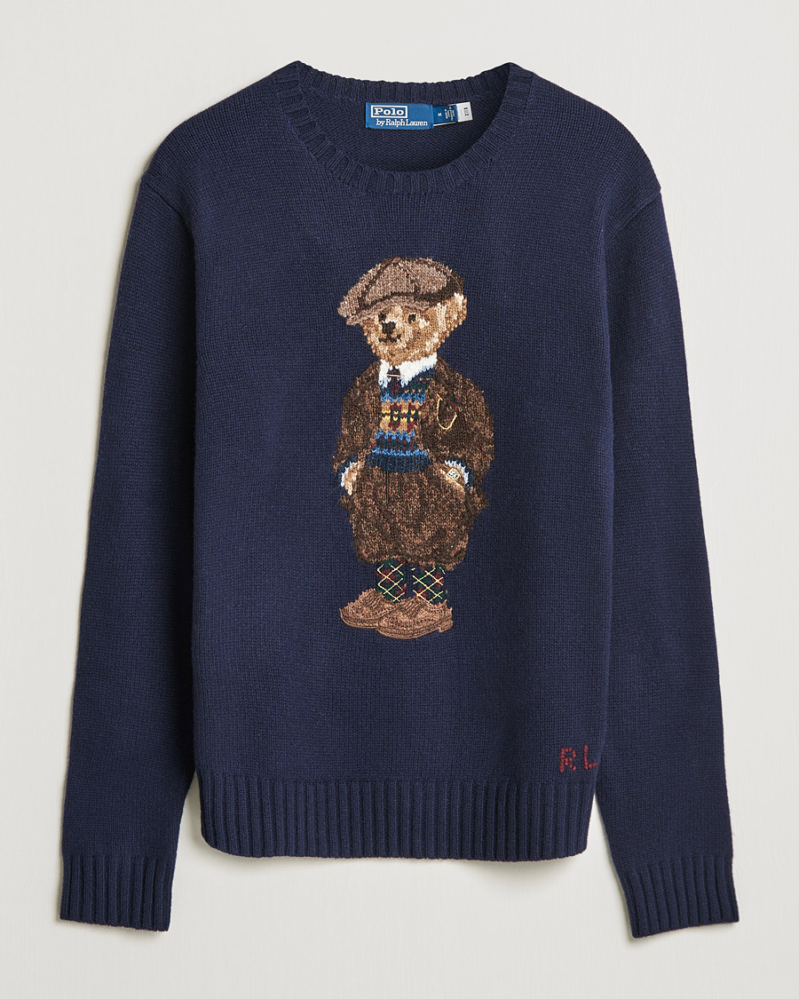 Heren | Truien | Polo Ralph Lauren | Wool Heritage Bear Knitted Sweater Navy