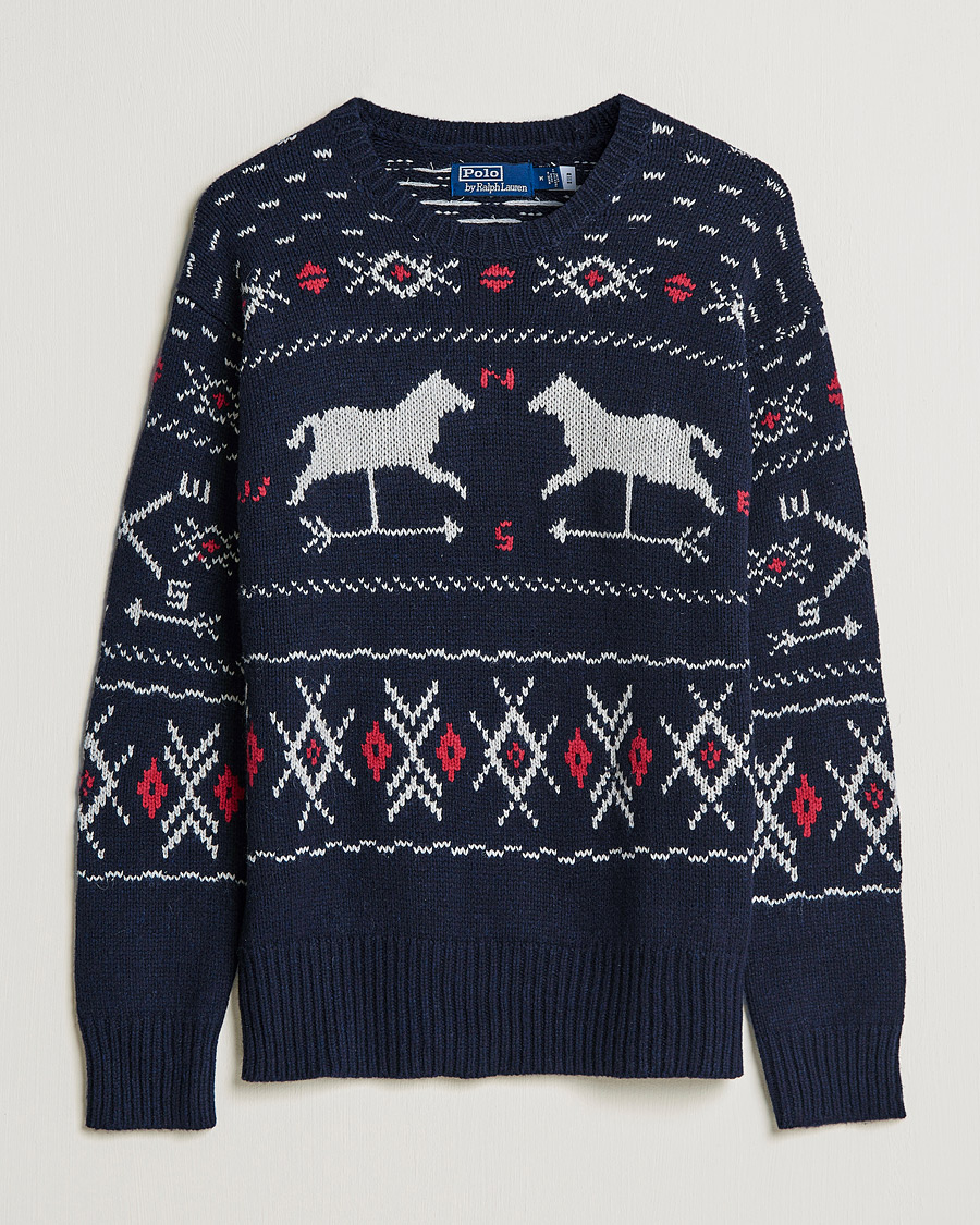 Homme | Pulls Et Tricots | Polo Ralph Lauren | Wool Winter Knitted Sweater Navy Multi
