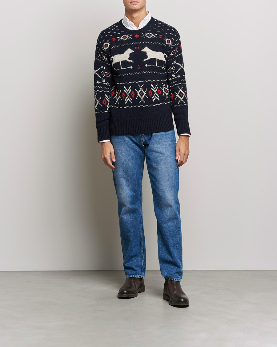 Homme | Pulls Et Tricots | Polo Ralph Lauren | Wool Winter Knitted Sweater Navy Multi