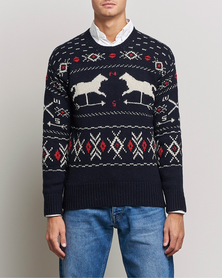 Homme | Pulls Et Tricots | Polo Ralph Lauren | Wool Winter Knitted Sweater Navy Multi