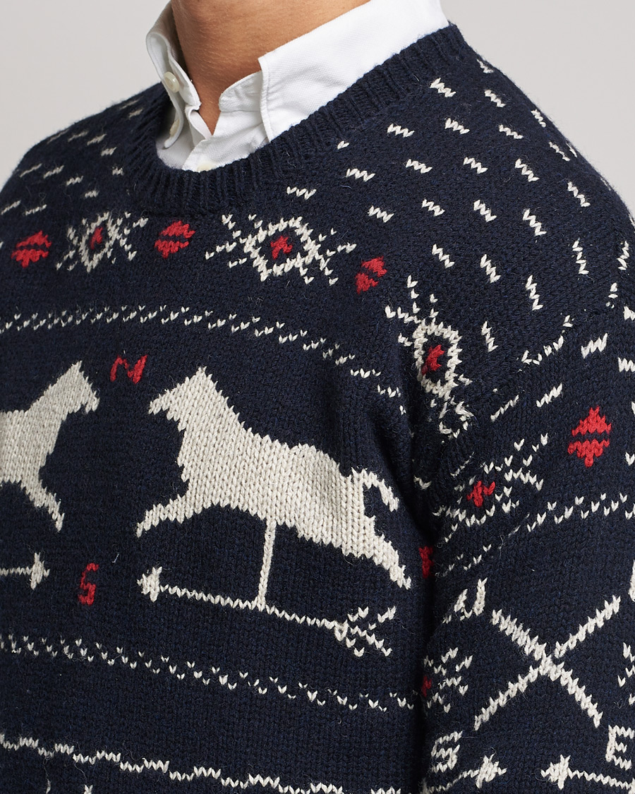 Homme | Pulls Et Tricots | Polo Ralph Lauren | Wool Winter Knitted Sweater Navy Multi