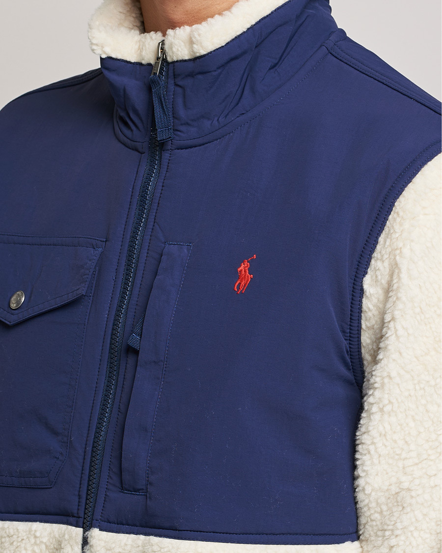 Homme | Pulls Et Tricots | Polo Ralph Lauren | Bonded Sherpa Full Zip Sweater Creme/Navy