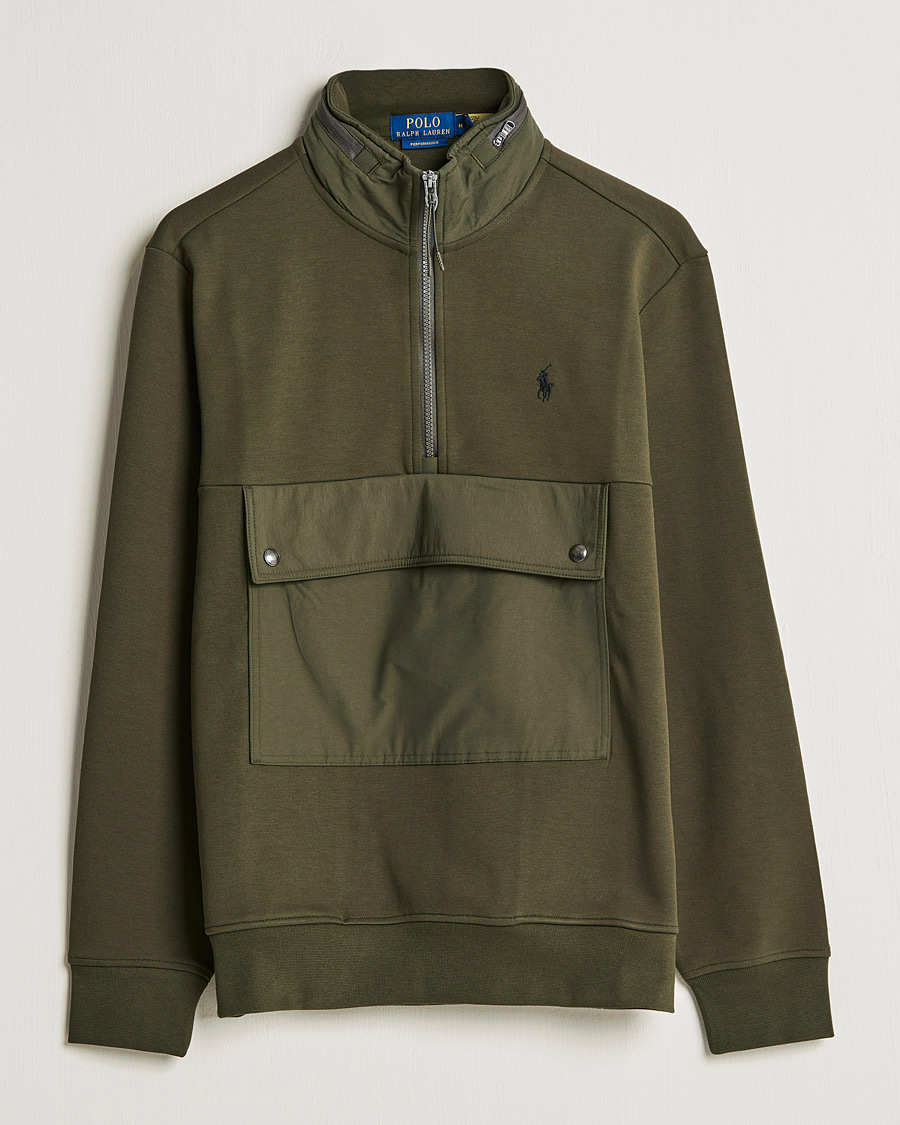 Heren | Truien | Polo Ralph Lauren | Double Knit Pocket Half Zip Sweater Company Olive
