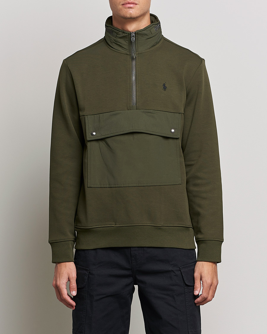 Heren | Truien | Polo Ralph Lauren | Double Knit Pocket Half Zip Sweater Company Olive