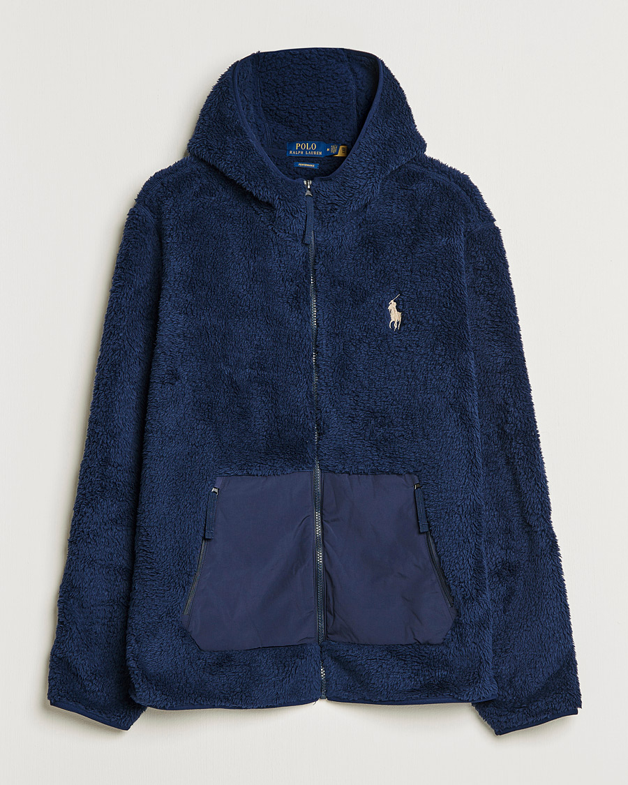 Homme | Pulls Et Tricots | Polo Ralph Lauren | Curly Sherpa Full Zip Hoodie Newport Navy