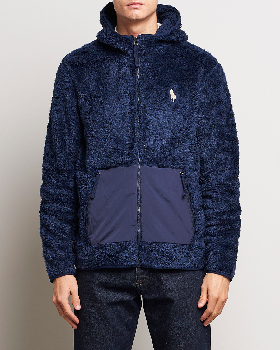 Homme | Pulls Et Tricots | Polo Ralph Lauren | Curly Sherpa Full Zip Hoodie Newport Navy