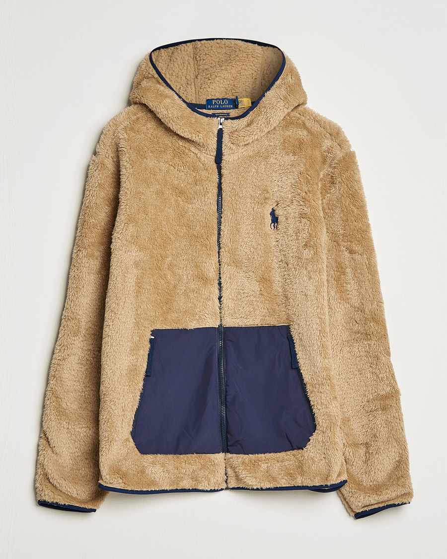 Heren | Truien | Polo Ralph Lauren | Curly Sherpa Full Zip Hoodie Vintage Khaki