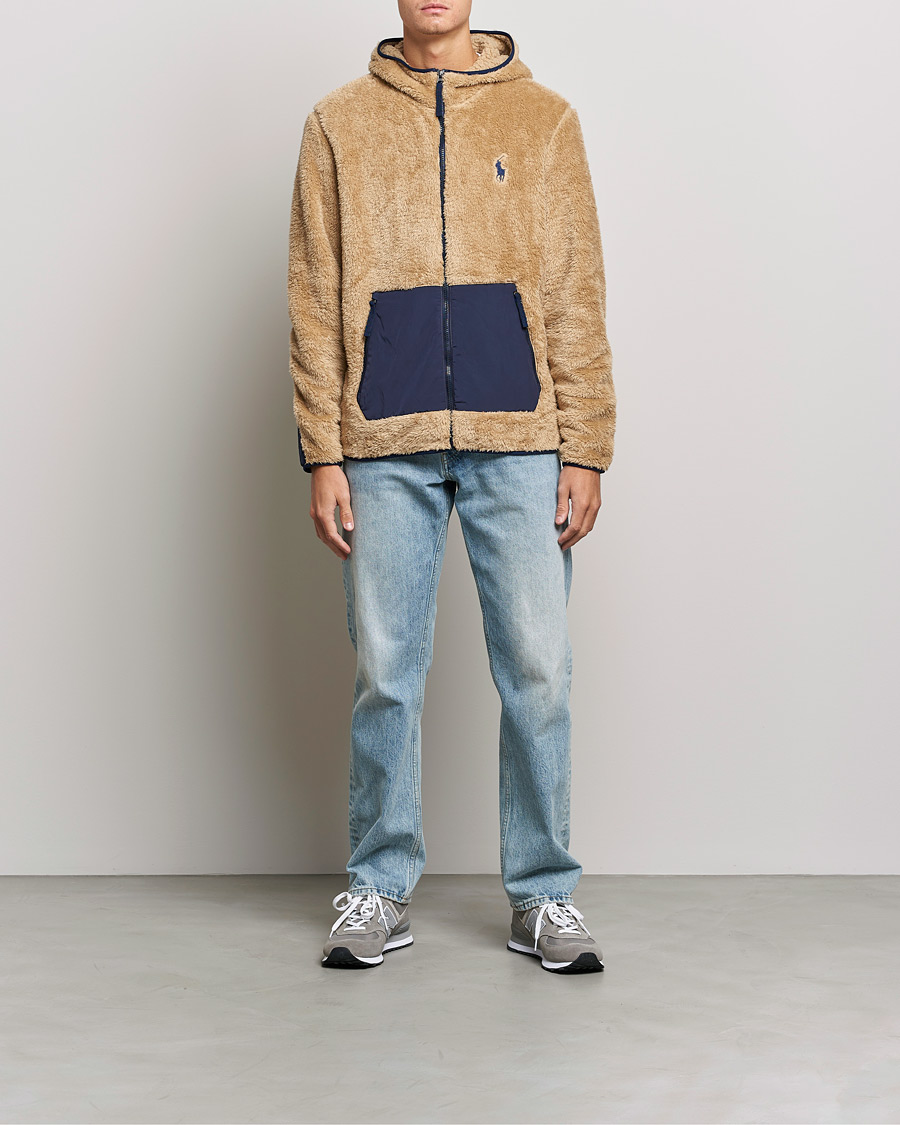 Heren | Truien | Polo Ralph Lauren | Curly Sherpa Full Zip Hoodie Vintage Khaki