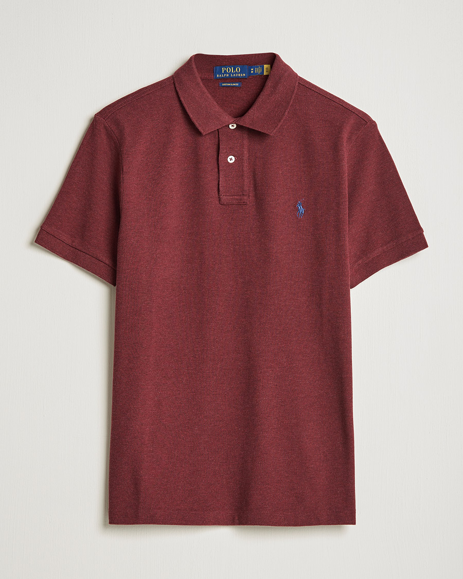 Homme | Polos | Polo Ralph Lauren | Custom Slim Fit Polo Spring Wine Heather