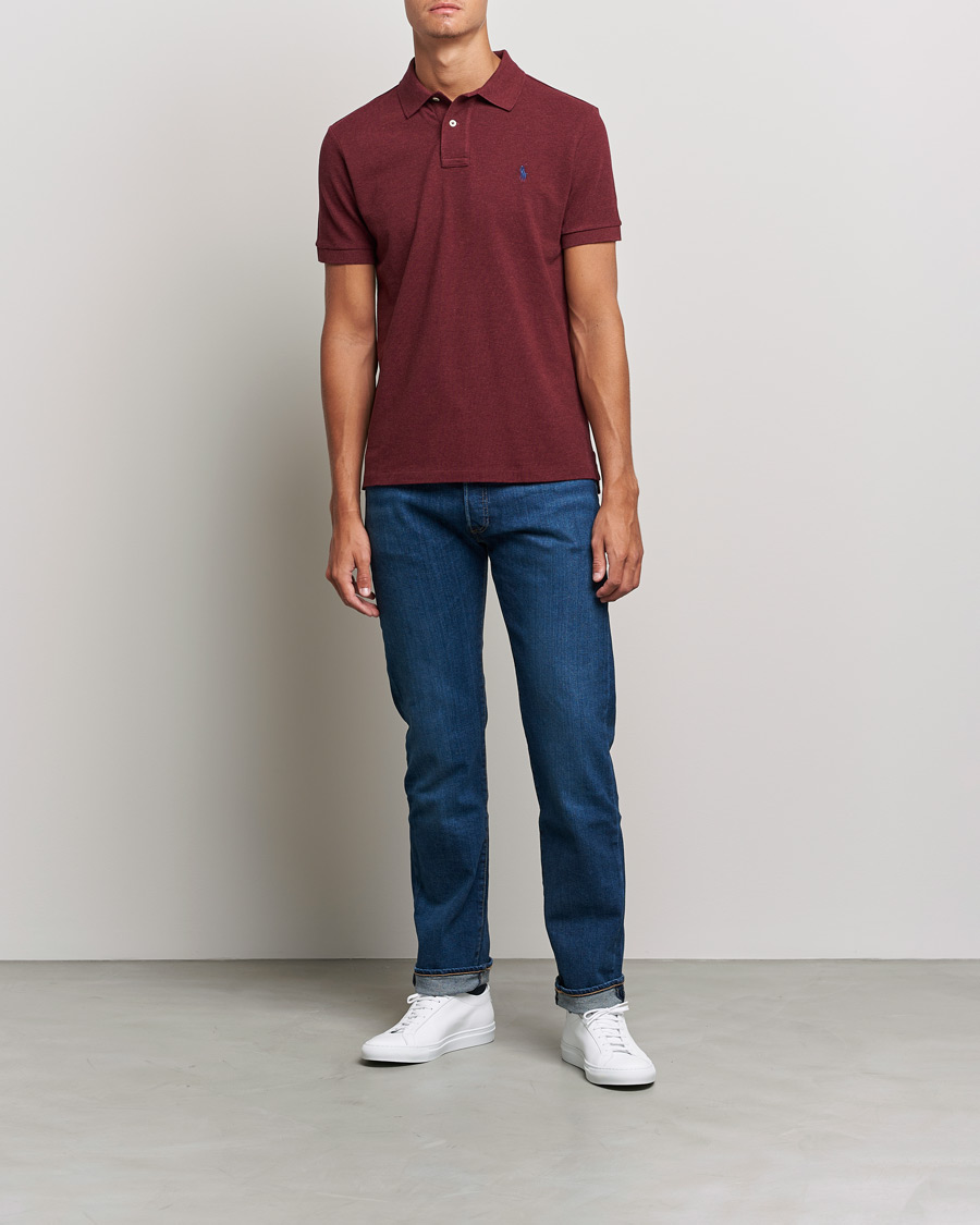 Homme | Polos | Polo Ralph Lauren | Custom Slim Fit Polo Spring Wine Heather