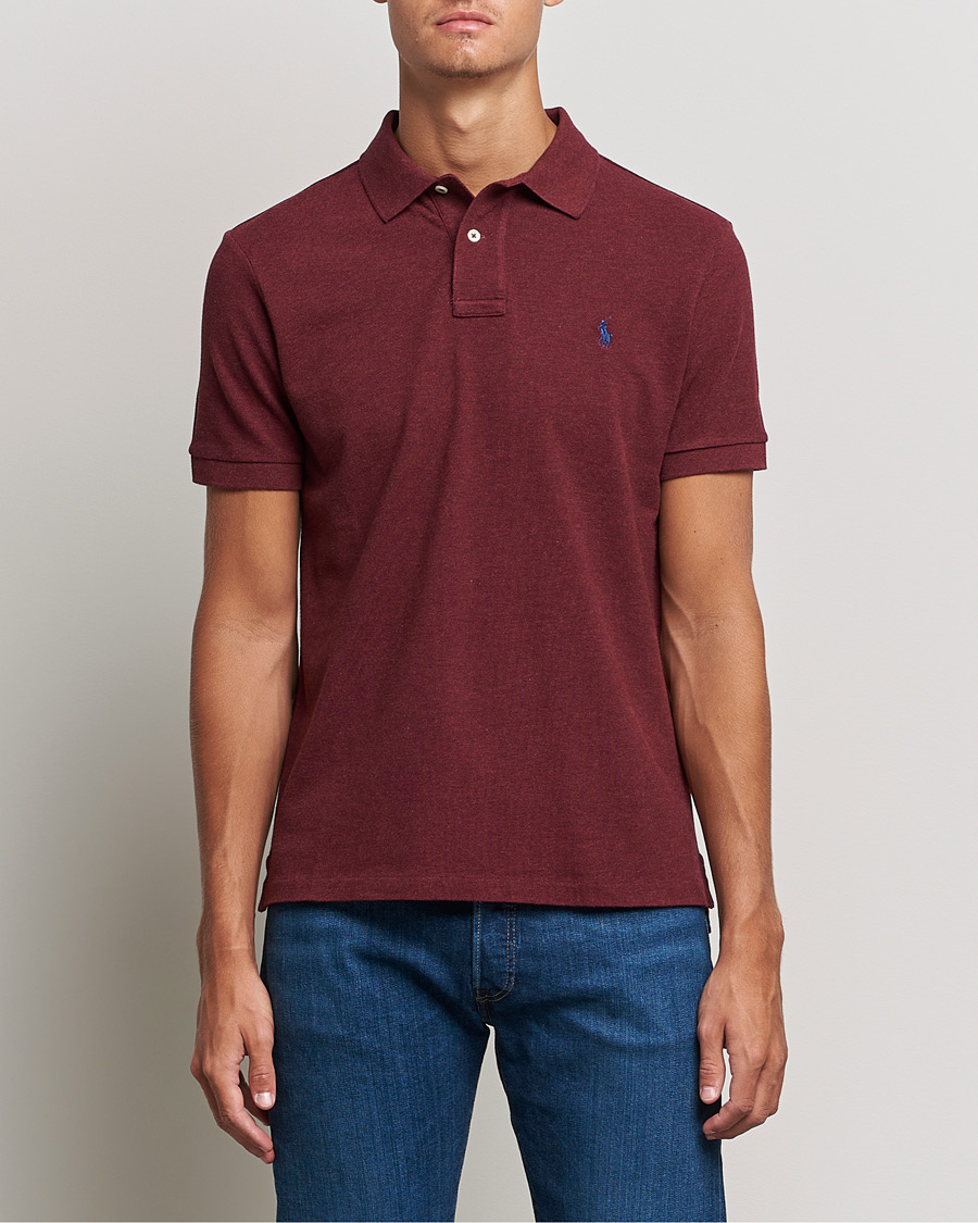 Homme | Polos | Polo Ralph Lauren | Custom Slim Fit Polo Spring Wine Heather
