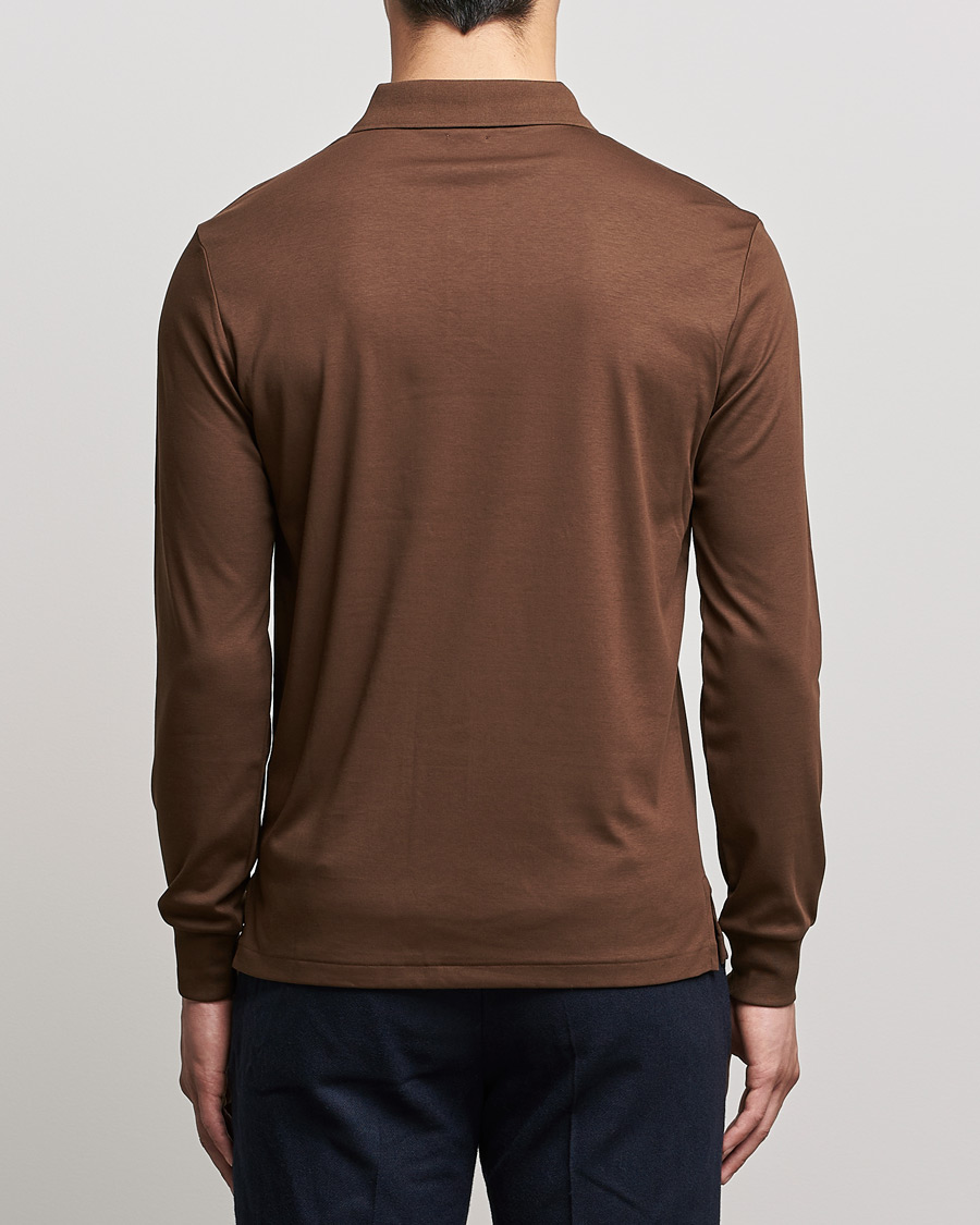 Homme | Pulls Et Tricots | Polo Ralph Lauren | Luxury Pima Cotton Long Sleeve Polo American Brown
