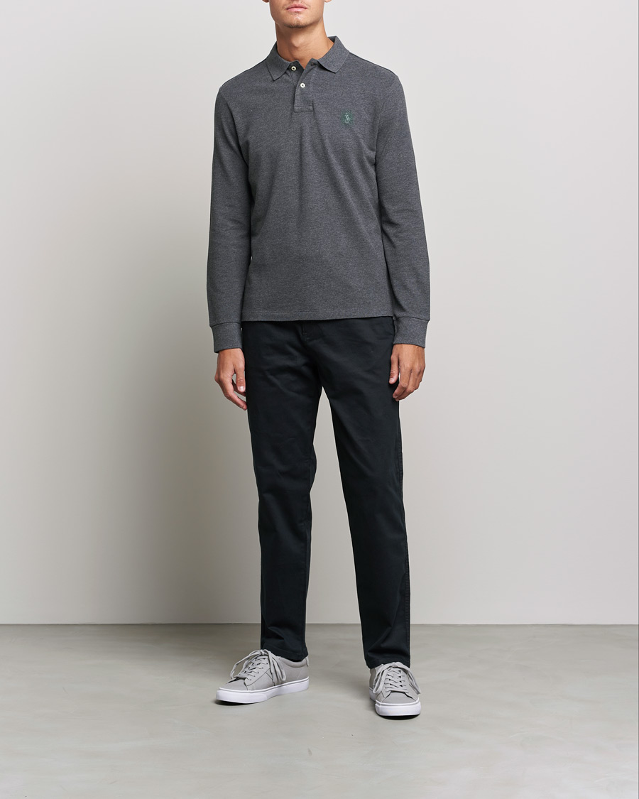 Homme | Pulls Et Tricots | Polo Ralph Lauren | Custom Slim Fit Long Sleeve Polo Barclay Heathe