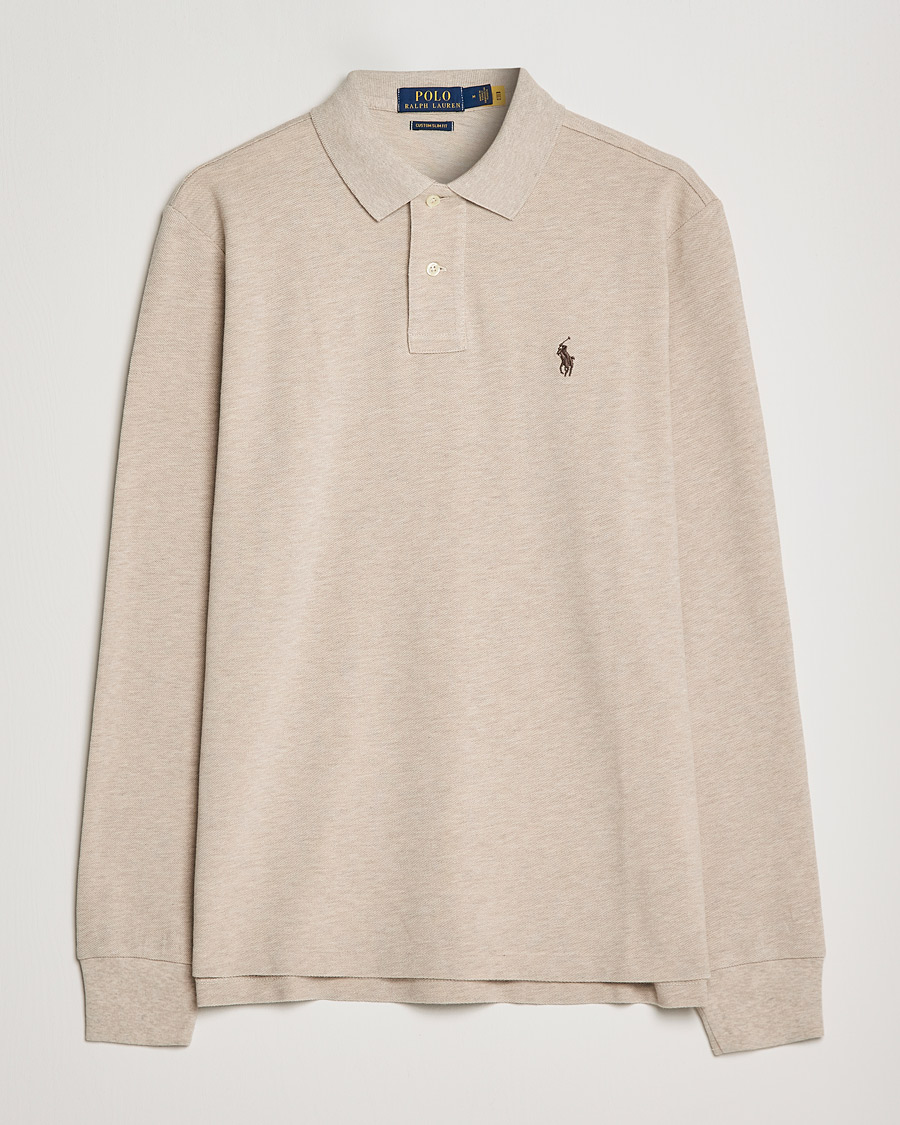 Heren | Truien | Polo Ralph Lauren | Custom Slim Fit Long Sleeve Polo Dune Heather