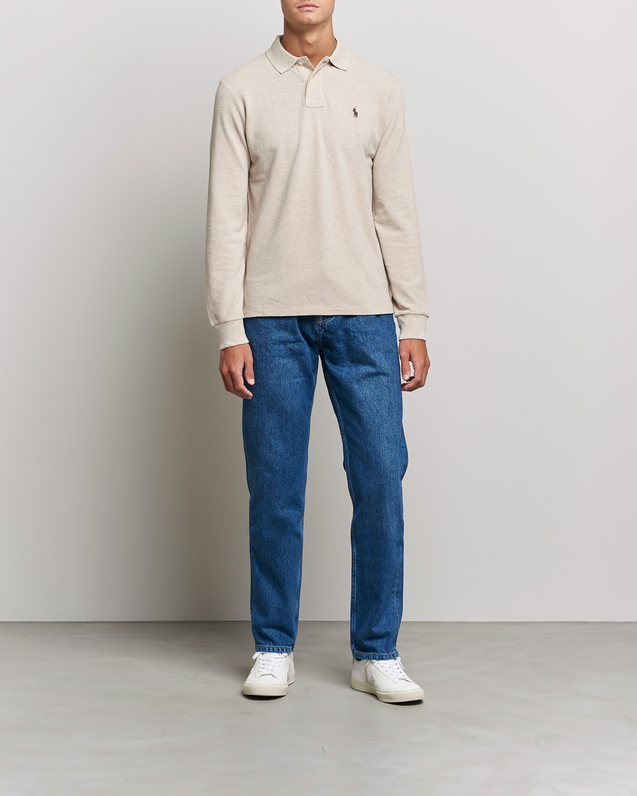 Heren | Truien | Polo Ralph Lauren | Custom Slim Fit Long Sleeve Polo Dune Heather