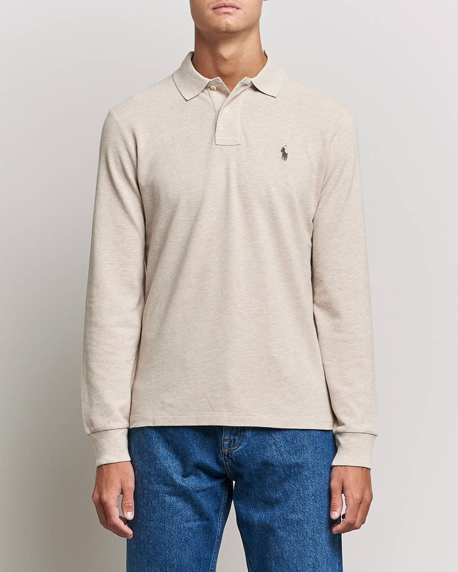 Heren | Truien | Polo Ralph Lauren | Custom Slim Fit Long Sleeve Polo Dune Heather