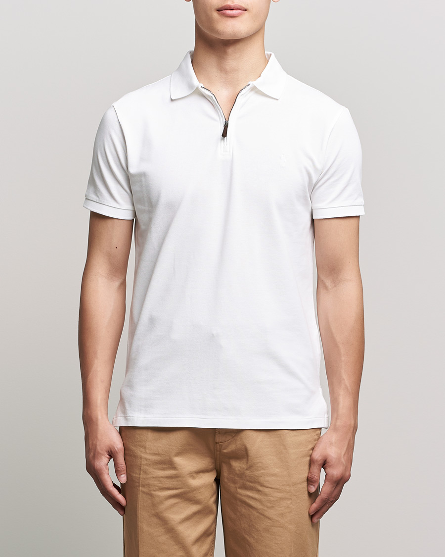 Homme | Polos | Polo Ralph Lauren | Custom Slim Fit Half Zip Polo White