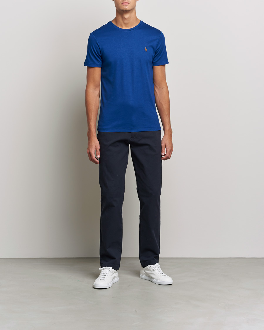 Heren | T-shirts | Polo Ralph Lauren | Luxury Pima Cotton Crew Neck Tee Harrison Blue